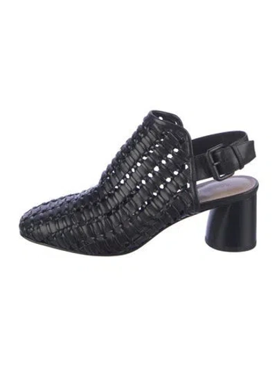 Pre-owned Donald Pliner Leather Slingback Pumps In Blue