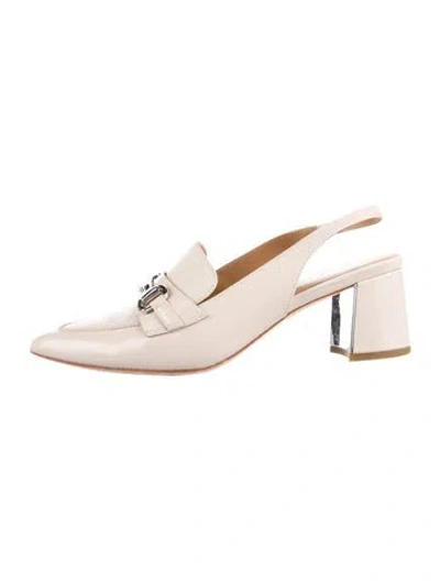 Pre-owned Donald Pliner Leather Slingback Pumps In Neutral