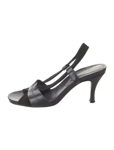 Pre-owned Donald Pliner Leather Slingback Sandals