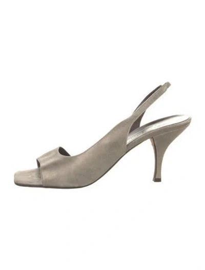 Pre-owned Donald Pliner Leather Slingback Sandals