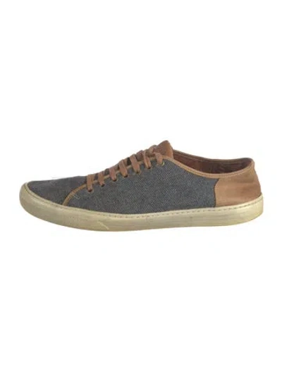 Pre-owned Donald Pliner Leather Sneakers In Blue