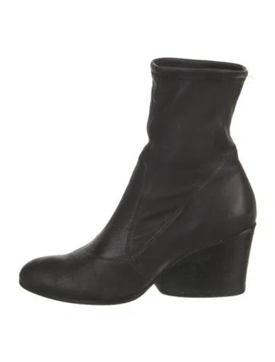 Pre-owned Donald Pliner Leather Sock Boots In Black