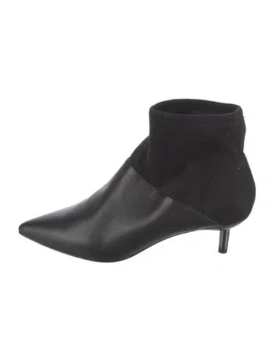 Pre-owned Donald Pliner Leather Sock Boots In Black