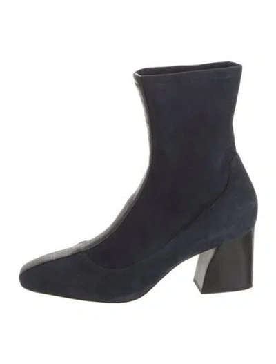Pre-owned Donald Pliner Leather Sock Boots In Blue