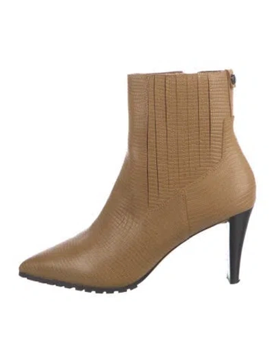 Pre-owned Donald Pliner Leather Sock Boots In Brown