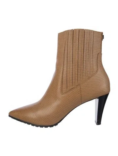 Pre-owned Donald Pliner Leather Sock Boots In Brown