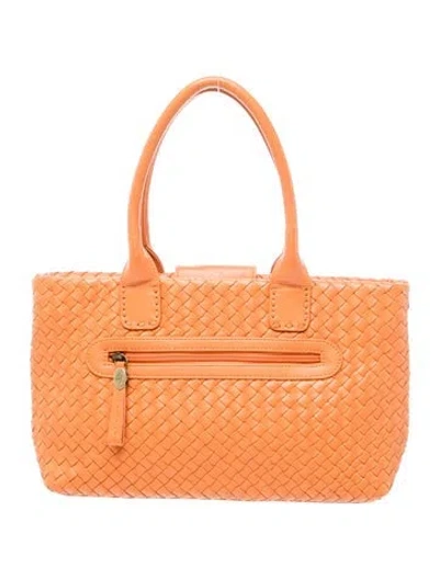 Pre-owned Donald Pliner Leather Top Handle Bag In Brown