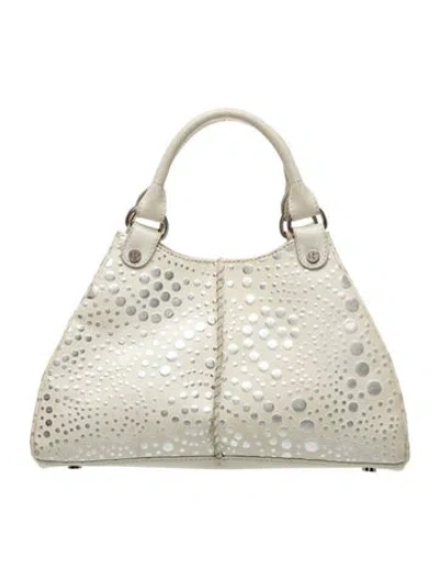 Pre-owned Donald Pliner Leather Top Handle Bag In Neutral