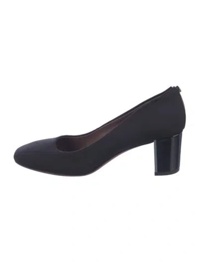 Pre-owned Donald Pliner Leather Trim Embellishment Pumps In Blue