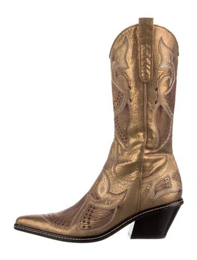 Pre-owned Donald Pliner Leather Western Boots