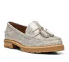 Donald Pliner Lenny Tassel Snake Embossed Loafer In Gold