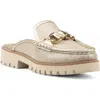 Donald Pliner Loafer Mule In Platino Raffia