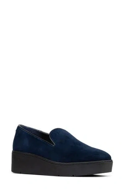 Donald Pliner Loafer Wedge In Navy