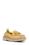 Donald Pliner Lomma Platform Loafer In Honey