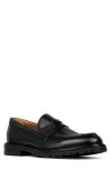 Donald Pliner Lug Penny Loafer In Black