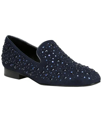 Donald Pliner Lynnsp Suede Loafer In Blue