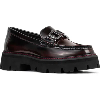 Donald Pliner Marvel Platform Bit Loafer In Bordeaux