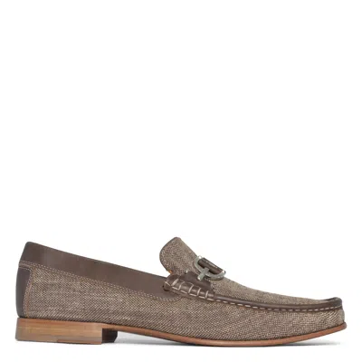 Donald Pliner Men Dacio Brown Canvas Casual