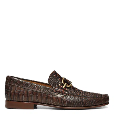 Donald Pliner Men Dacio Cognac Croco Casual In Brown