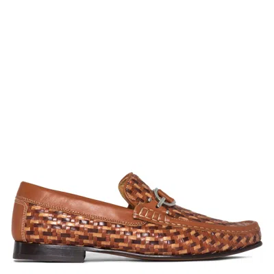 Donald Pliner Men Dacio Cognac Woven Dress In Brown