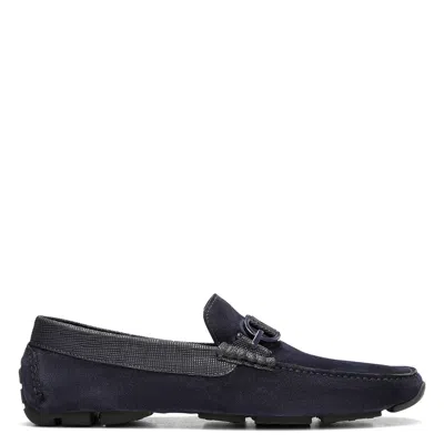 Donald Pliner Men Dacio Driver Navy Casual In White