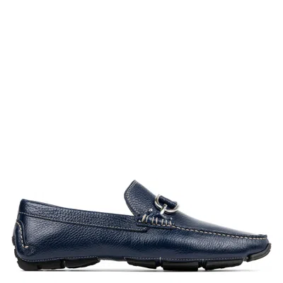Donald Pliner Men Dacio Driver Navy Leather Casual In Blue