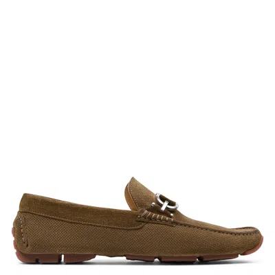 Donald Pliner Men Dacio Driver Olive Perf Suede Casual In Multi