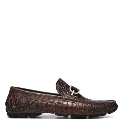 Donald Pliner Men Dacio Driver Oxblood Red Casual In Brown