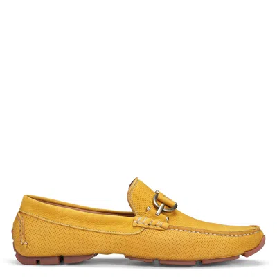 Donald Pliner Dacio Perforated Bit Loafer In Sungold