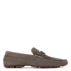 Donald Pliner Men's Dacio Metal-bit Suede Driving Loafers In Taupe Suede