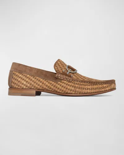 Donald Pliner Dacio Woven Bit Loafer In Natural Woven