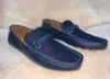 Donald Pliner Men's Donnie Perforated Nubuck Driver In Indigo