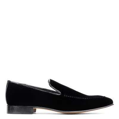 Donald Pliner Men Jaegar Black Velvet Dress In White