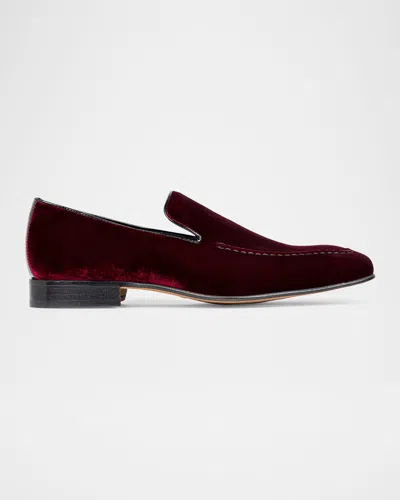Donald Pliner Jaegar Smoking Loafer In Bordeaux Velvet