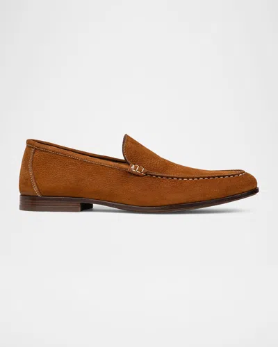 Donald Pliner Men's Nubuck Leather Moc-toe Loafers