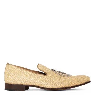 Donald Pliner Men Spencer Natural Raffia Casual In Black