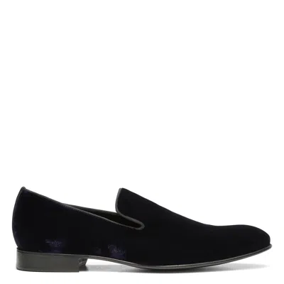 Donald Pliner Men Spencer Navy Velvet Dress In Multi