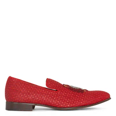 Donald Pliner Men Spencer Red Raffia Casual In White