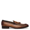 Donald Pliner Spirro Woven Tassel Loafer In Cognac