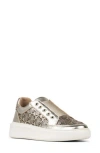 Donald Pliner Mikko Laceless Sneaker In Silver