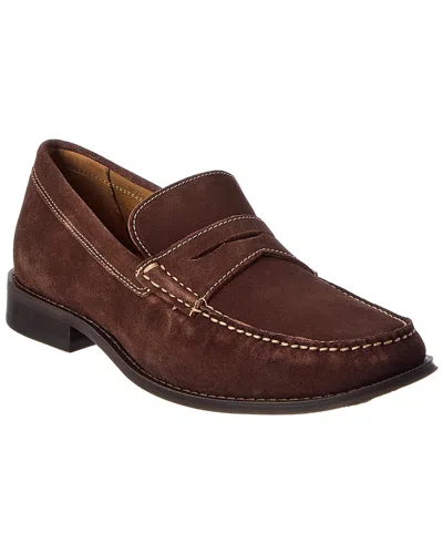 Donald Pliner Miles Suede Loafer In Brown
