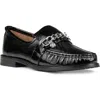 Donald Pliner Moc Toe Bit Loafer In Black
