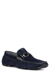 Donald Pliner Moc Toe Driving Loafer In Navy
