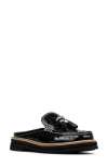 Donald Pliner Mule Tassel Loafer In Black