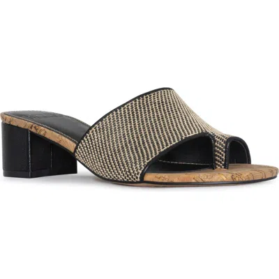 Donald Pliner Naia Embossed Slide Sandal In Beige