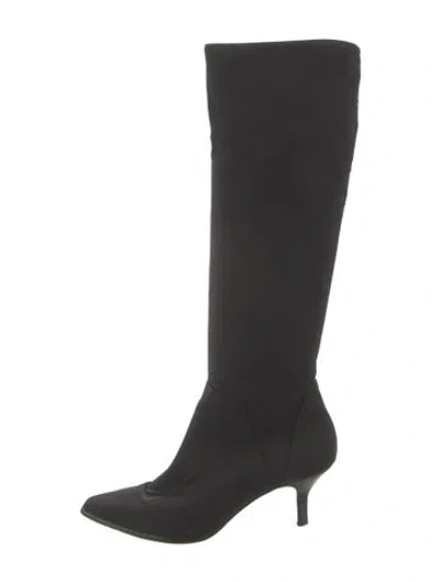 Pre-owned Donald Pliner Neoprene Boots In Black