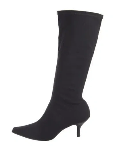 Pre-owned Donald Pliner Neoprene Boots In Black