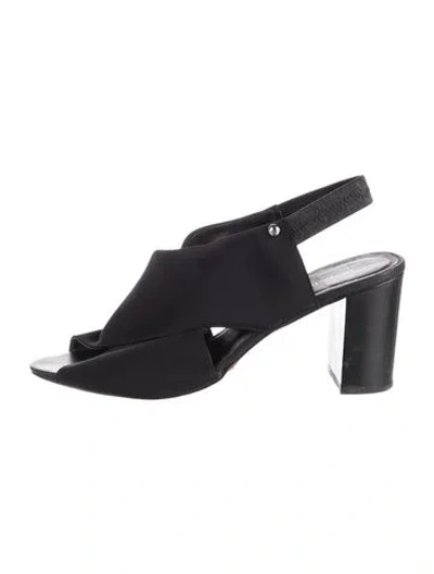 Pre-owned Donald Pliner Neoprene Slingback Sandals In Blue