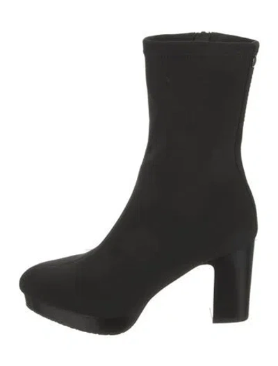 Pre-owned Donald Pliner Neoprene Sock Boots In Black