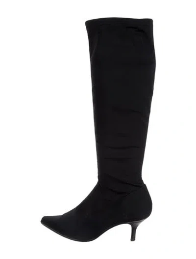 Pre-owned Donald Pliner Nylon Boots In Black